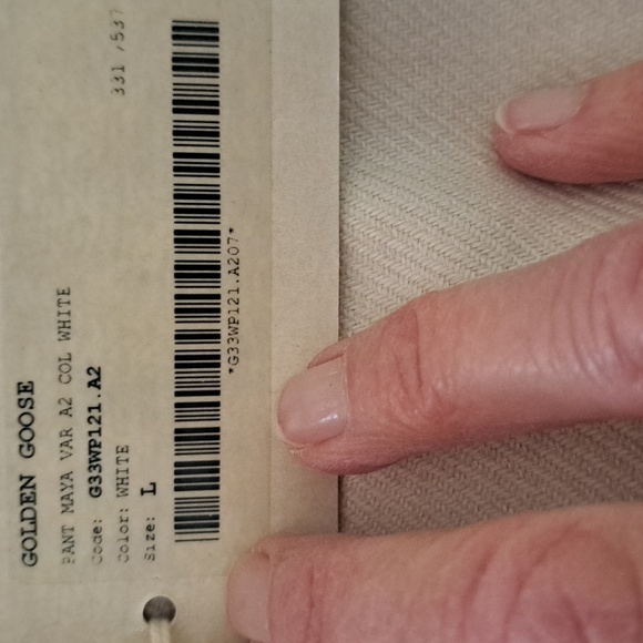 Golden Goose  Deluxe Brand Maya Slim Leg Trouser In Cream SZL NWT - Picture 4 of 15